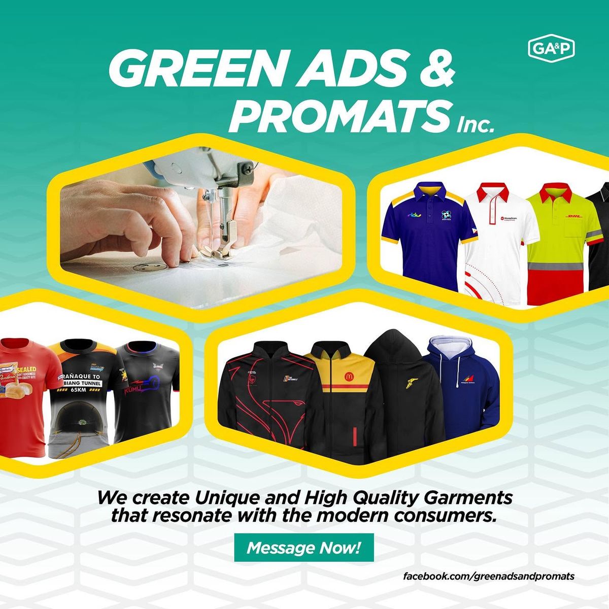 Green Ads and Promats about section cover