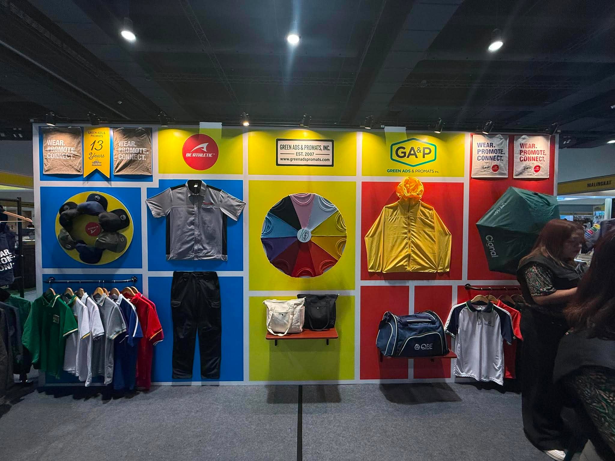 Green Ads and Promats early exhibit booth